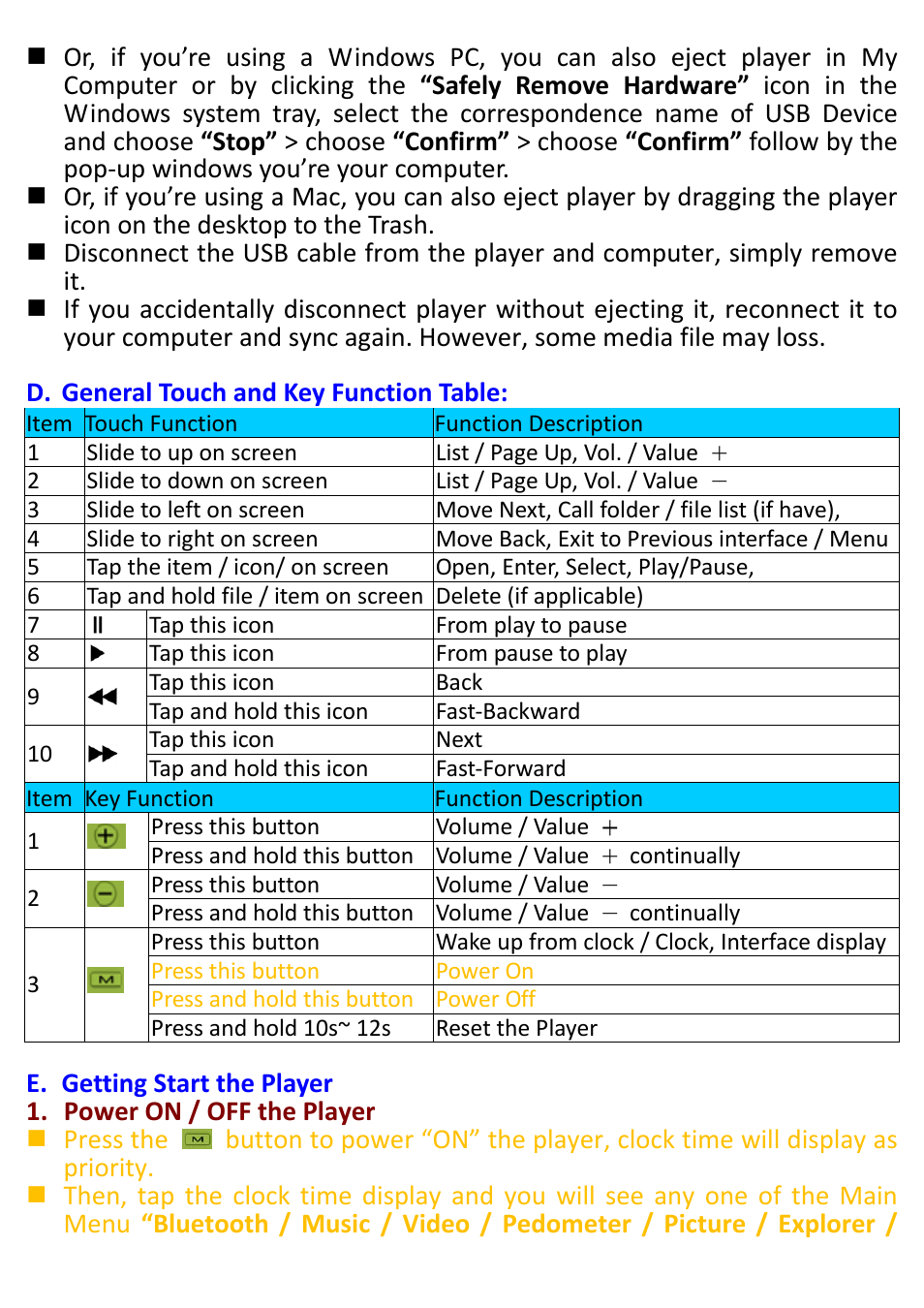 Lenco MP3 Sportwatch-100 User Manual | Page 5 / 26