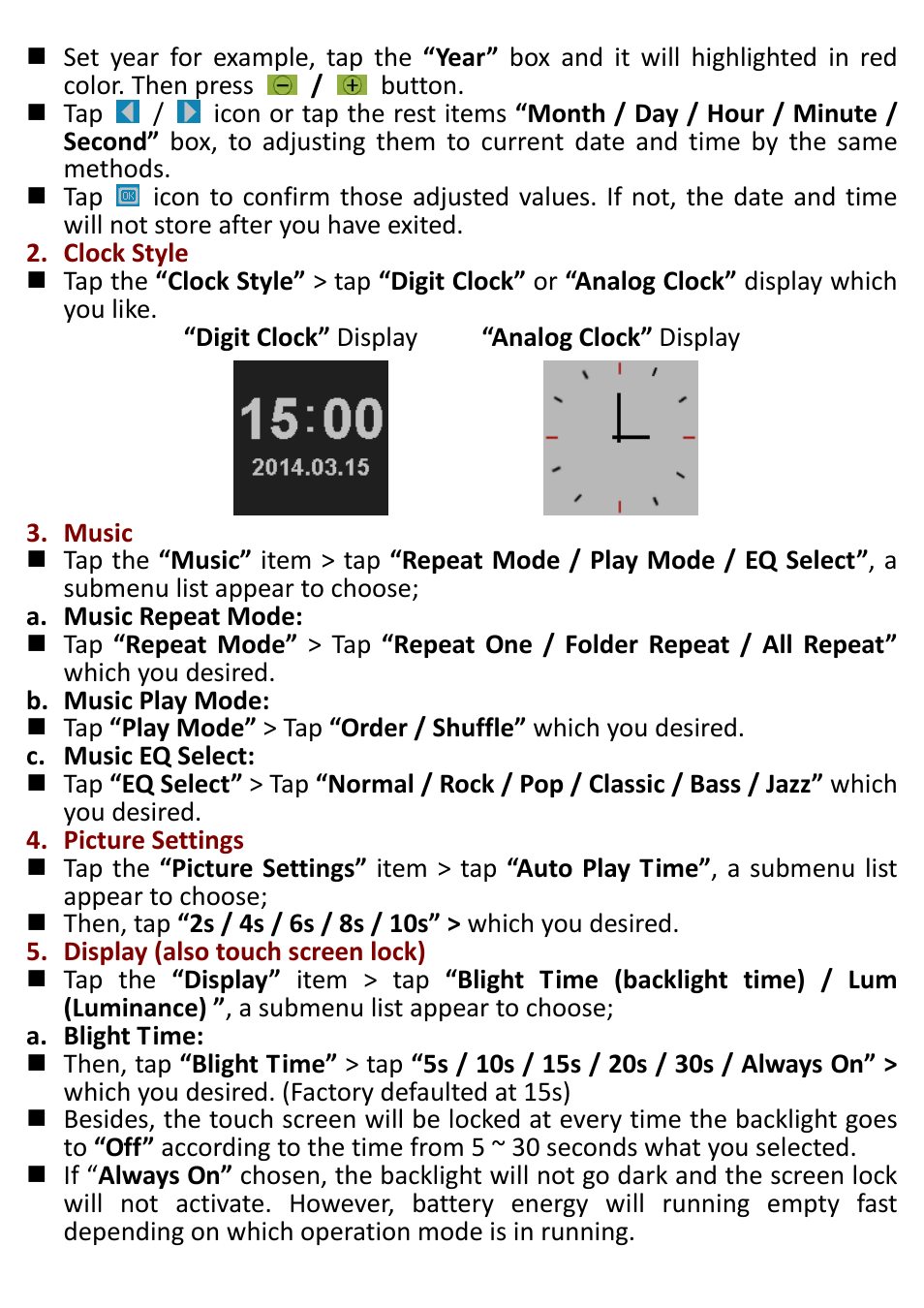 Lenco MP3 Sportwatch-100 User Manual | Page 7 / 26