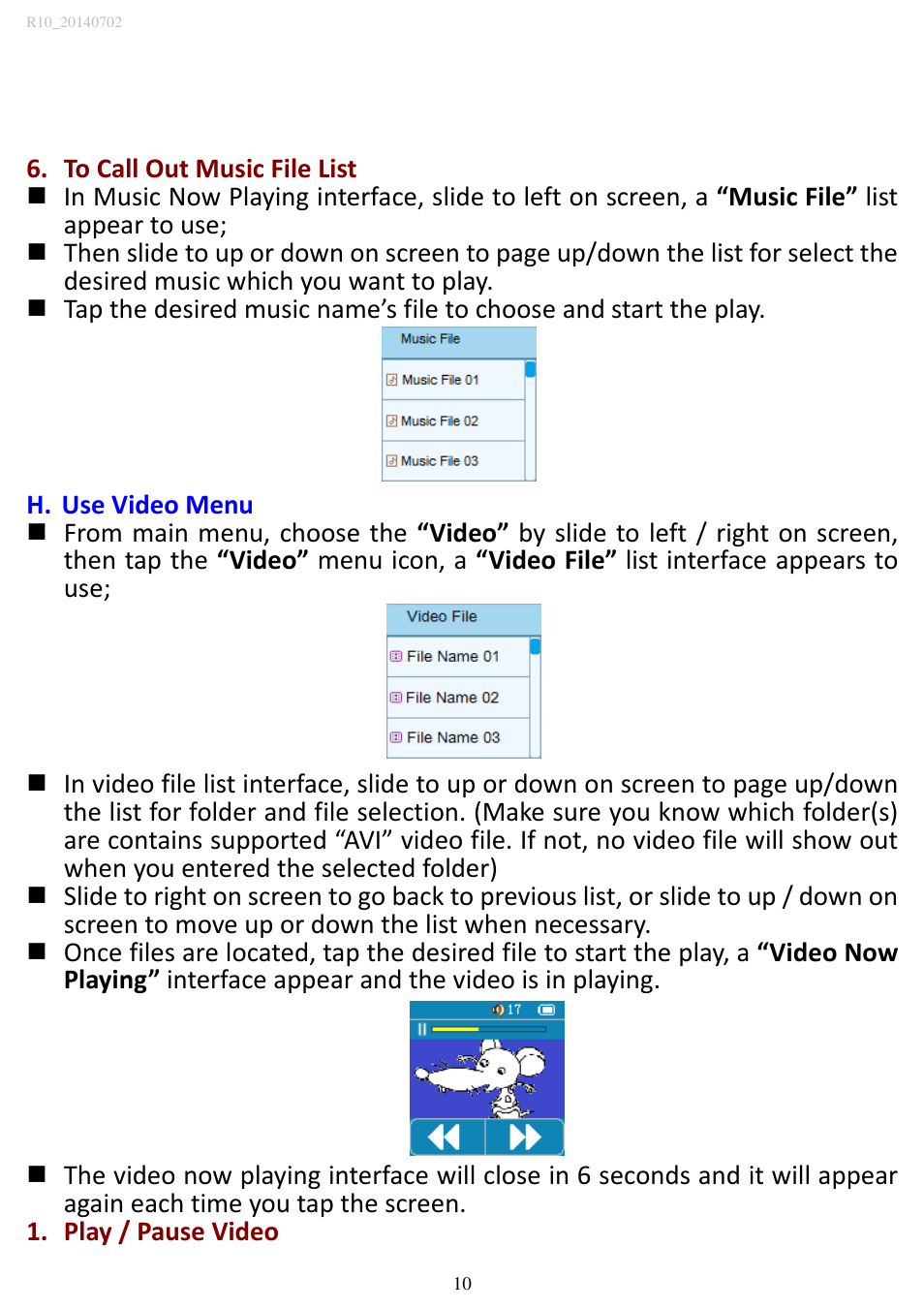 Lenco MP3SPORTW+BH-100 User Manual | Page 10 / 31