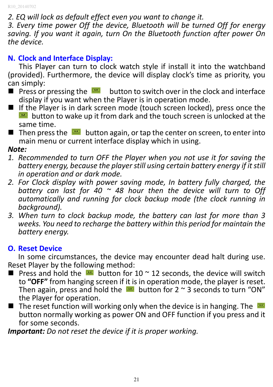 Lenco MP3SPORTW+BH-100 User Manual | Page 21 / 31