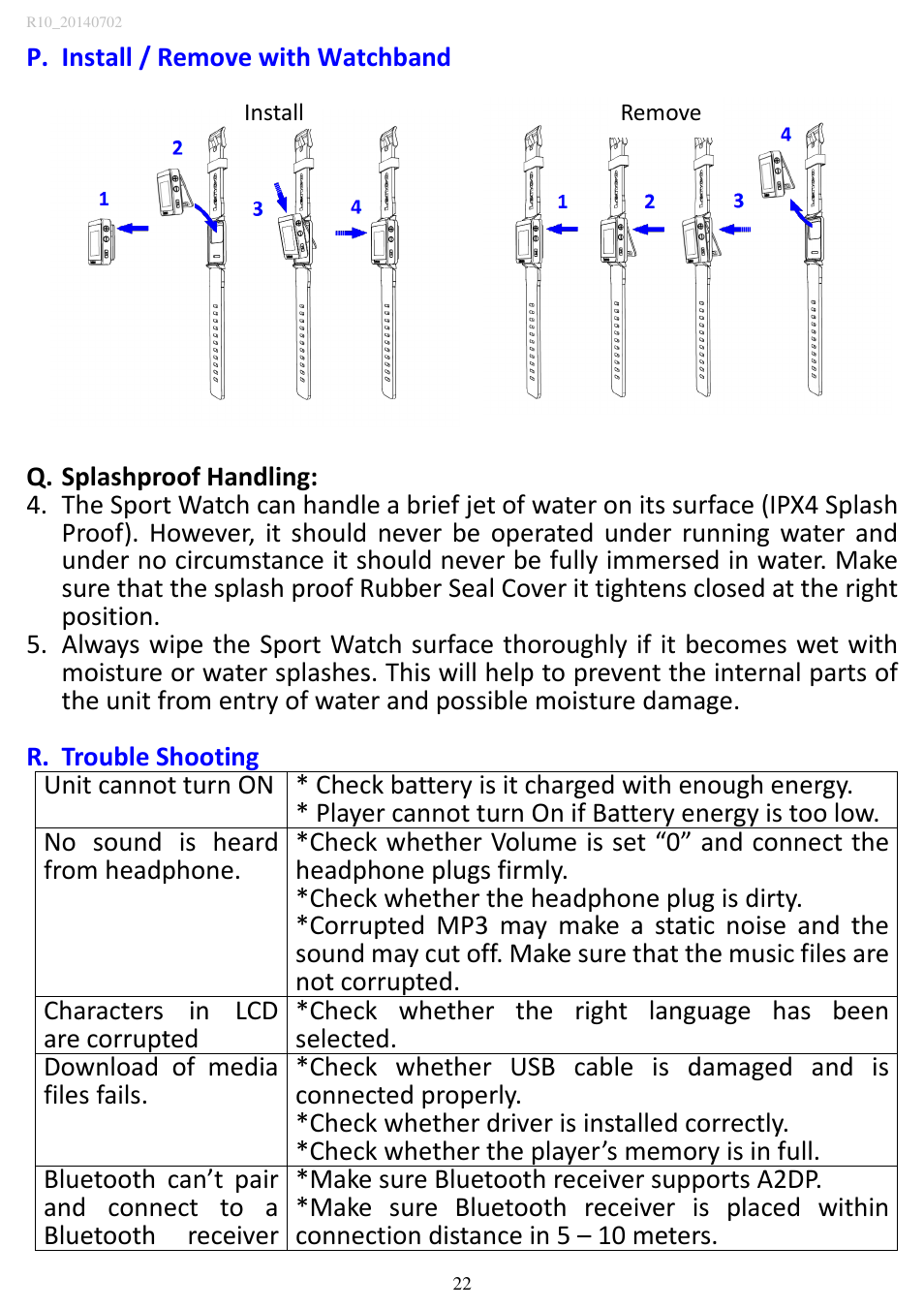 Lenco MP3SPORTW+BH-100 User Manual | Page 22 / 31