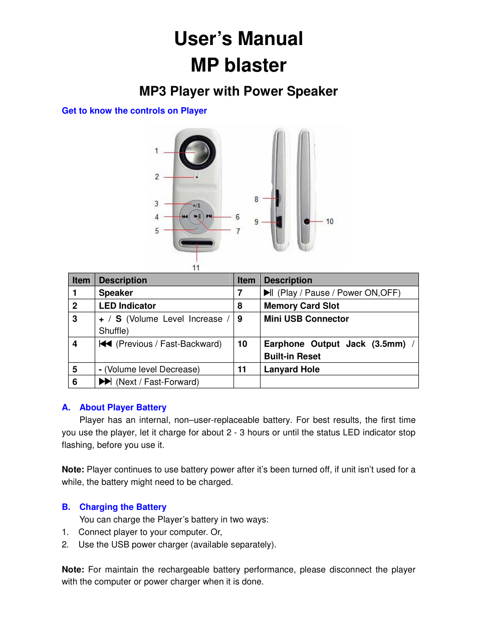 Lenco MPBlaster Pink Panther User Manual | 4 pages