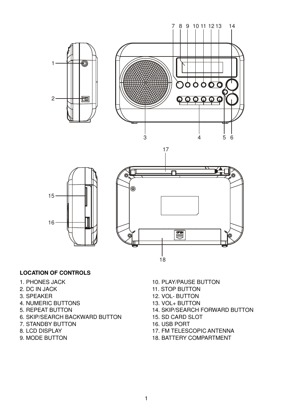 Lenco MPR-033 User Manual | Page 2 / 5