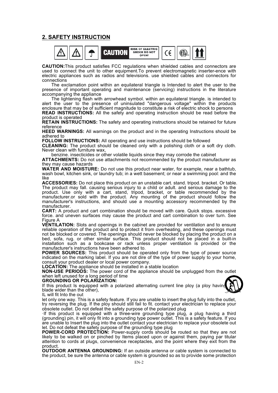 Safety instruction | Lenco PA-81 User Manual | Page 3 / 9
