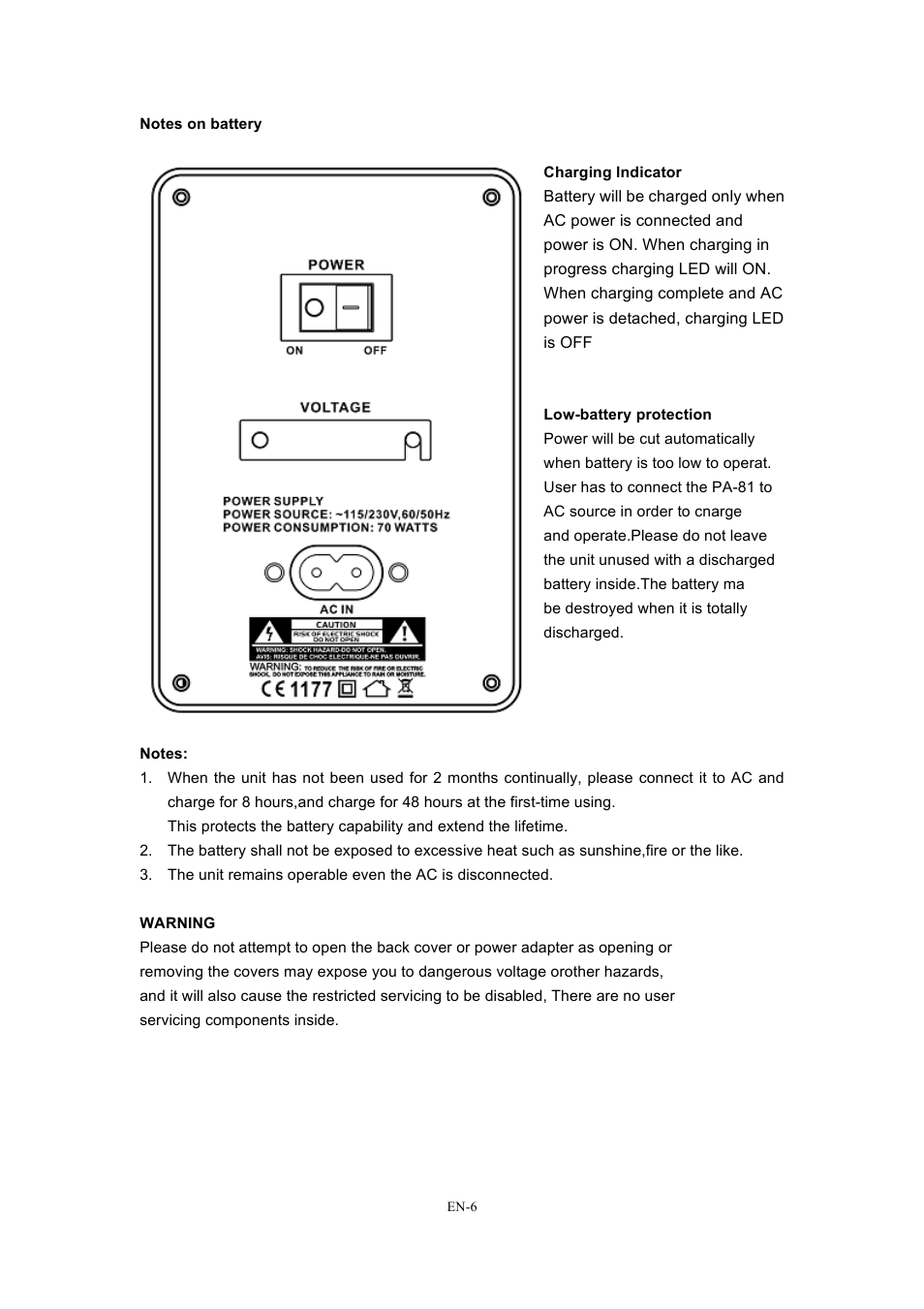 Lenco PA-81 User Manual | Page 7 / 9