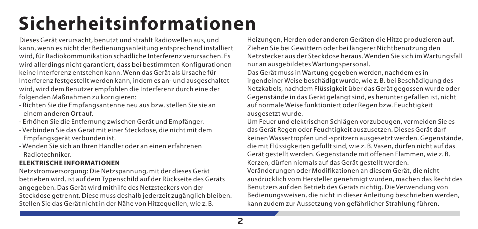 Sicherheitsinformationen | Lenco PDR-03 User Manual | Page 16 / 69