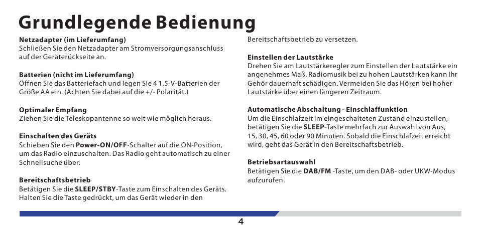 Grundlegende bedienung | Lenco PDR-03 User Manual | Page 18 / 69