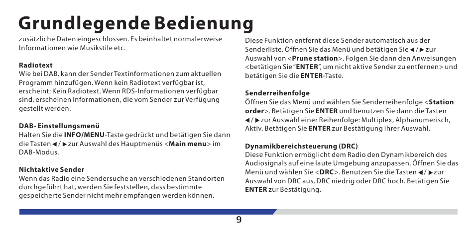 Grundlegende bedienung | Lenco PDR-03 User Manual | Page 23 / 69