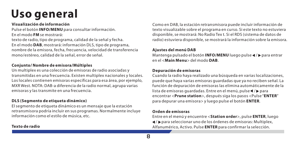 Uso general | Lenco PDR-03 User Manual | Page 36 / 69