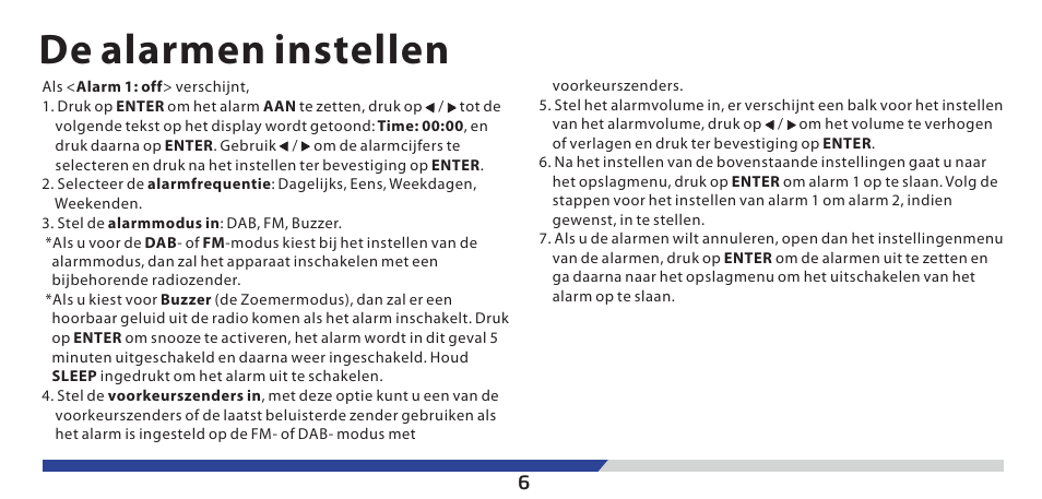 De alarmen instellen | Lenco PDR-03 User Manual | Page 47 / 69