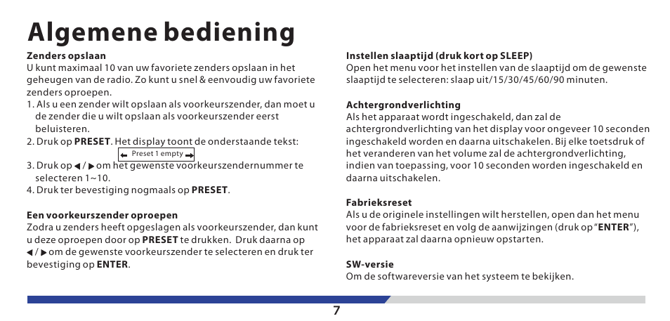 Algemene bediening | Lenco PDR-03 User Manual | Page 48 / 69