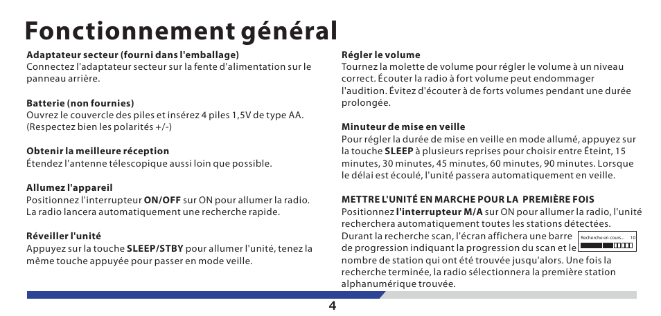 Fonctionnement général | Lenco PDR-03 User Manual | Page 59 / 69