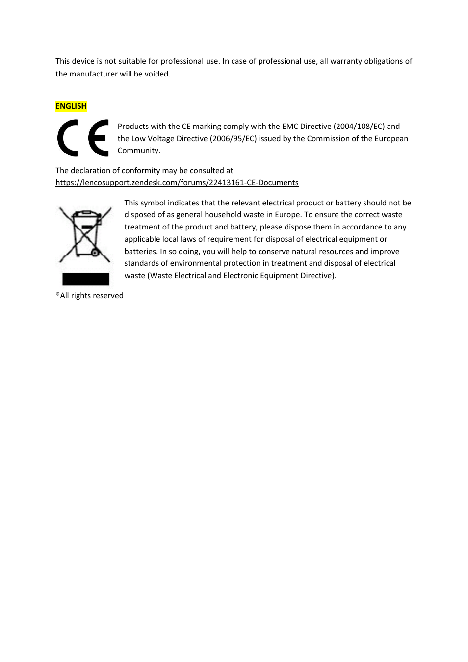 Lenco PL4BAT User Manual | Page 2 / 2