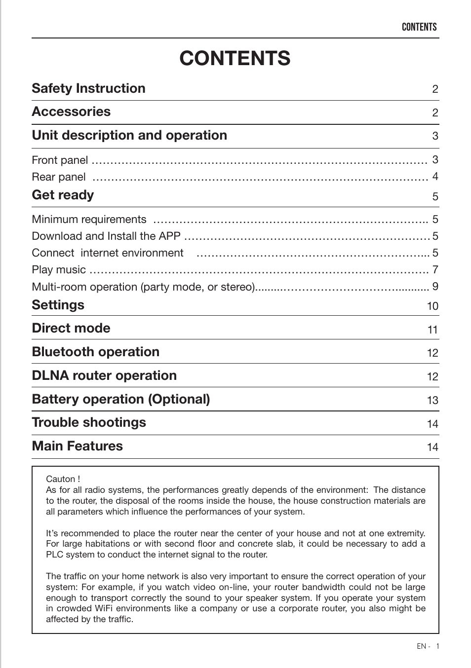 Lenco Playlink-4 User Manual | 9 pages