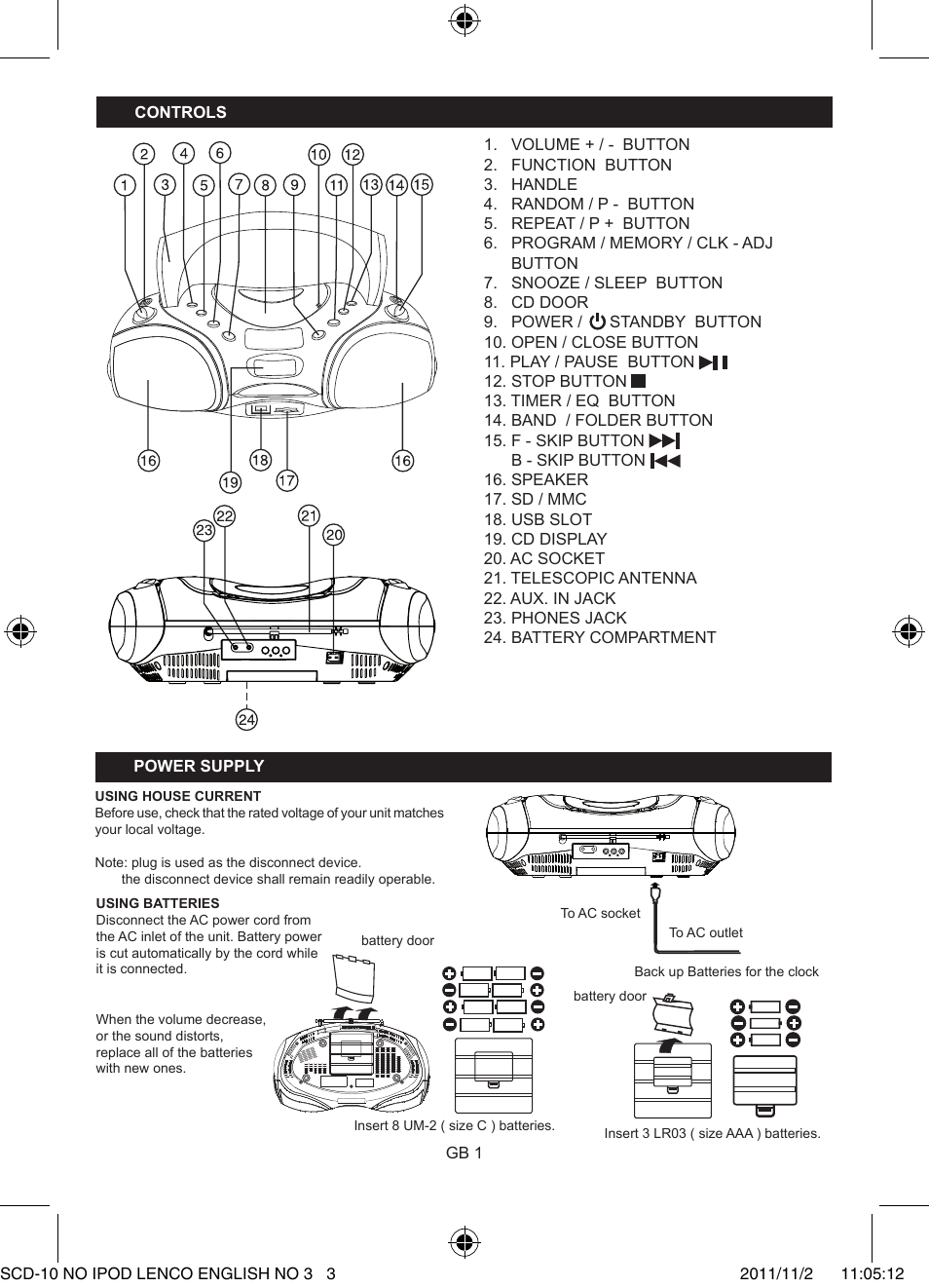 Lenco SCD-10 User Manual | Page 3 / 9