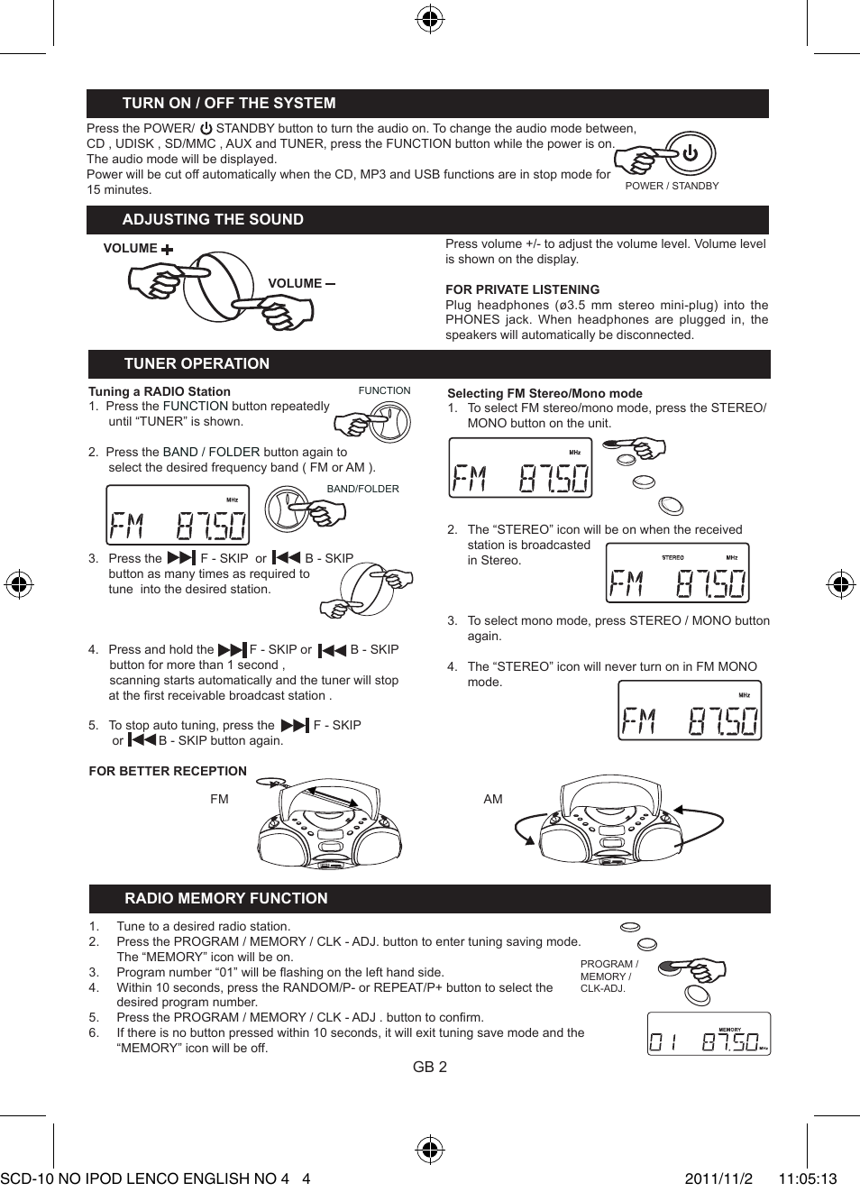 Lenco SCD-10 User Manual | Page 4 / 9