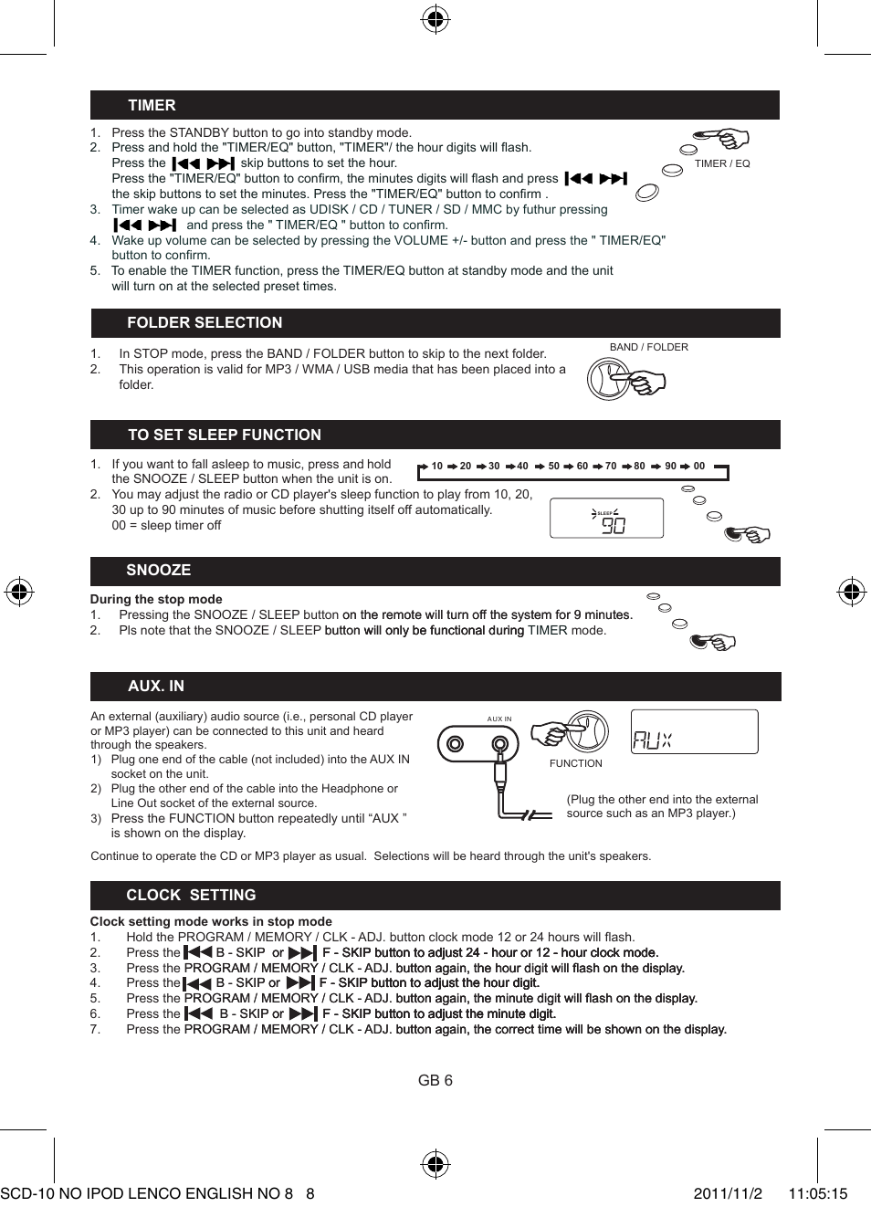 Lenco SCD-10 User Manual | Page 8 / 9