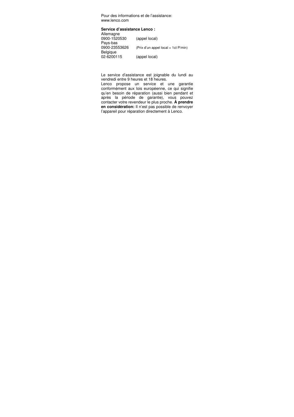 Lenco SCD-1000 User Manual | Page 27 / 30