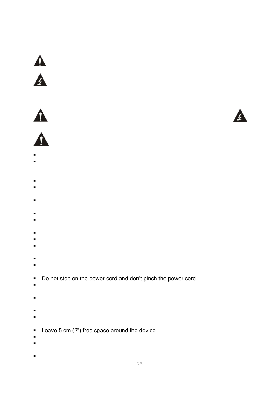 Safety instructions | Lenco SCD-2000 BT User Manual | Page 23 / 28