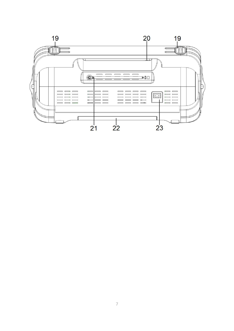 Rear view | Lenco SCD-2000 BT User Manual | Page 7 / 28