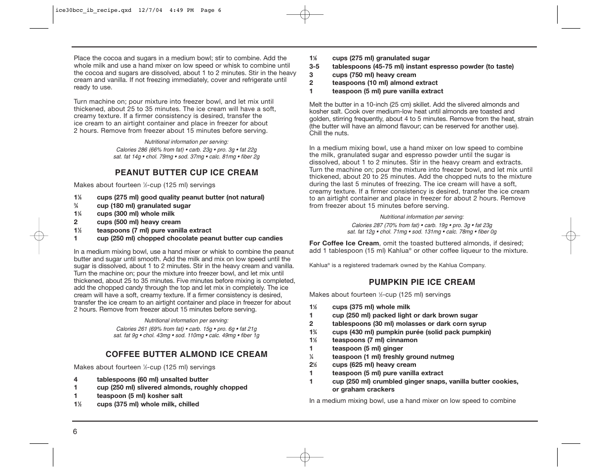 Cuisinart ICE-30BCC User Manual | Page 6 / 15