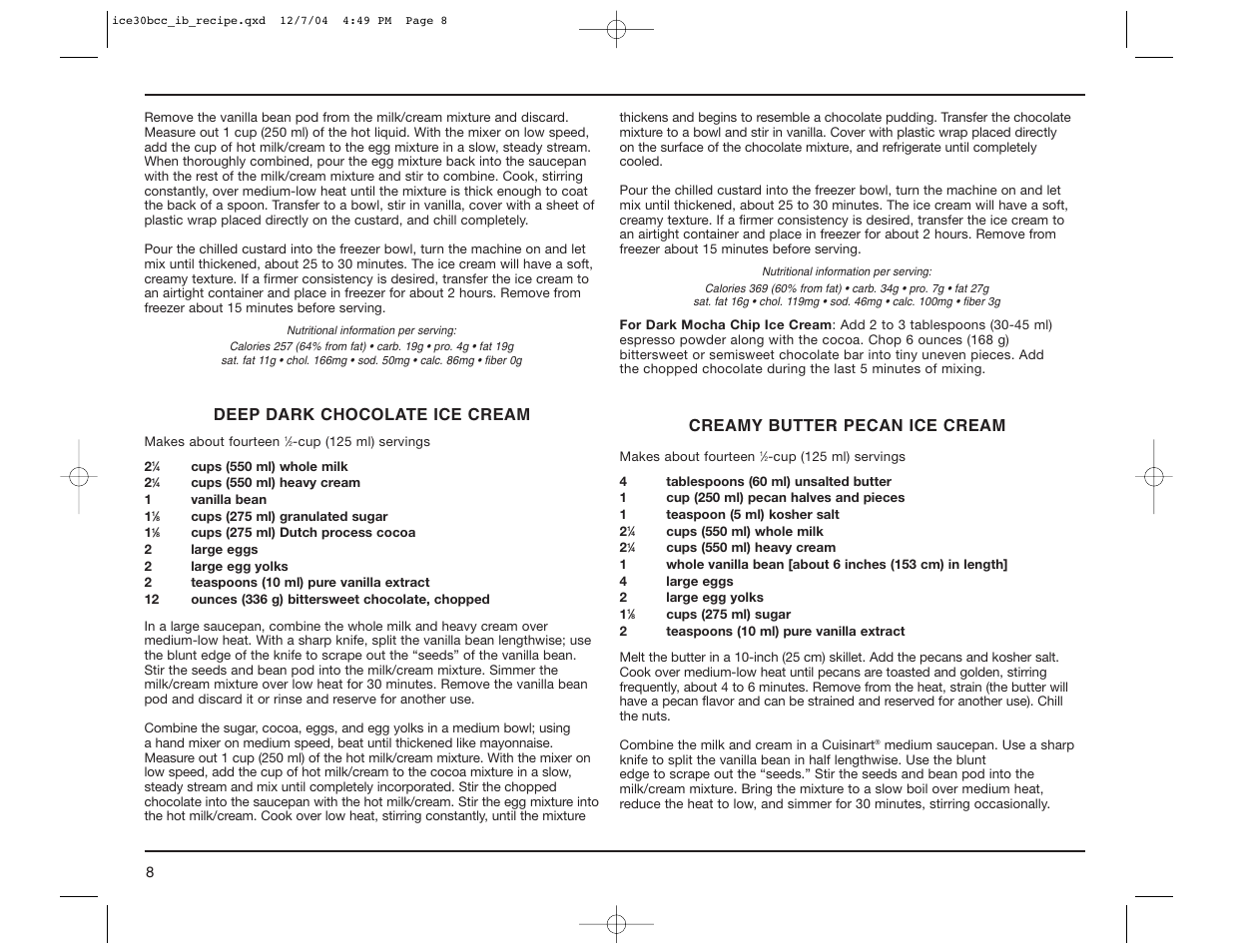 Cuisinart ICE-30BCC User Manual | Page 8 / 15