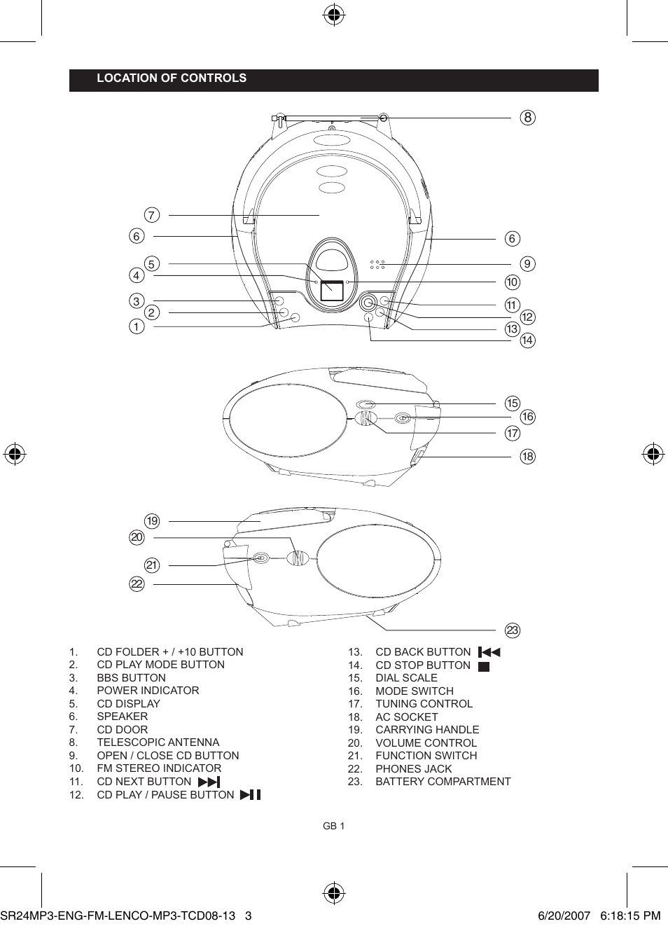 Lenco SCD-24 MP3 User Manual | Page 3 / 8