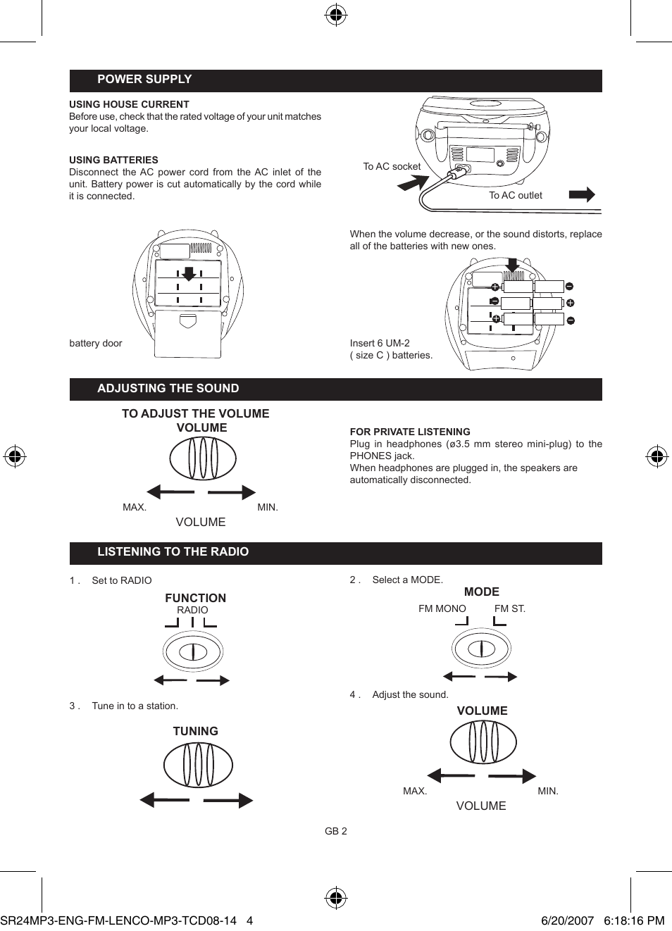 Lenco SCD-24 MP3 User Manual | Page 4 / 8