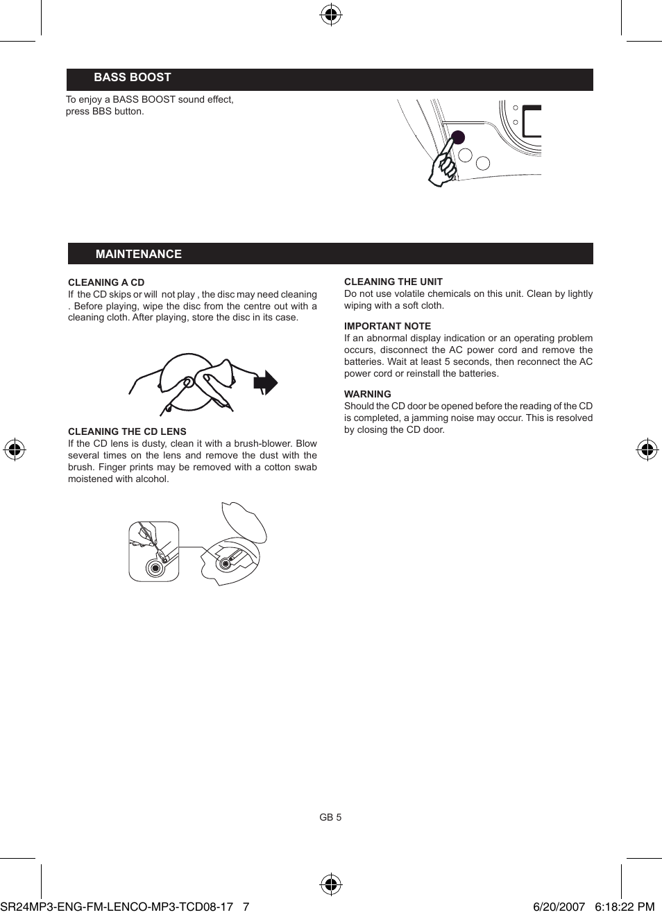 Lenco SCD-24 MP3 User Manual | Page 7 / 8