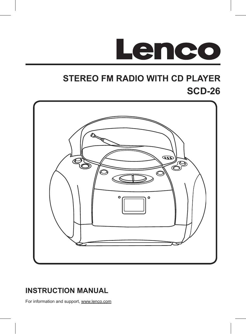 Lenco SCD-26 User Manual | 8 pages