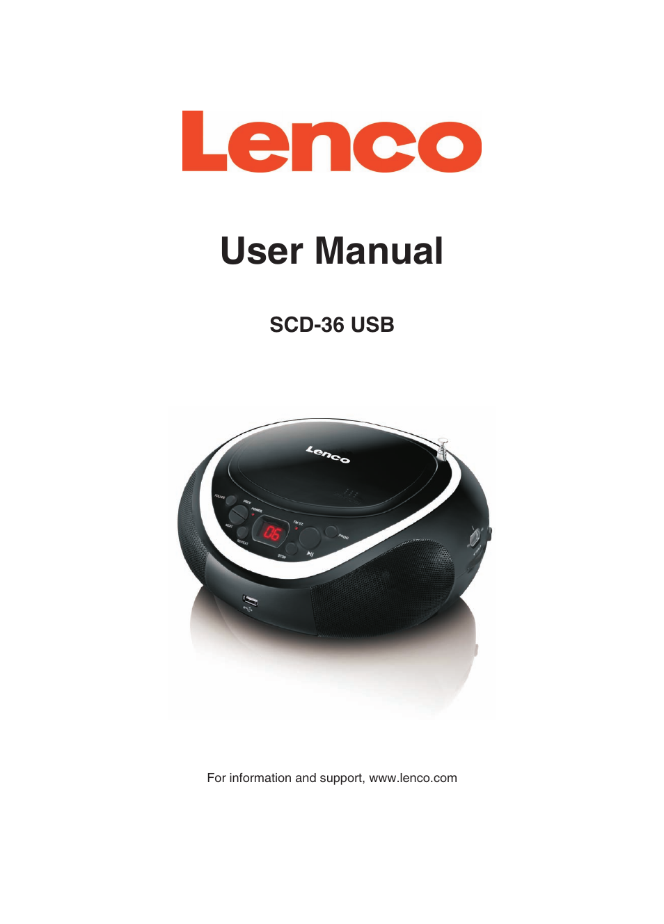 Lenco SCD-36 USB User Manual | 57 pages