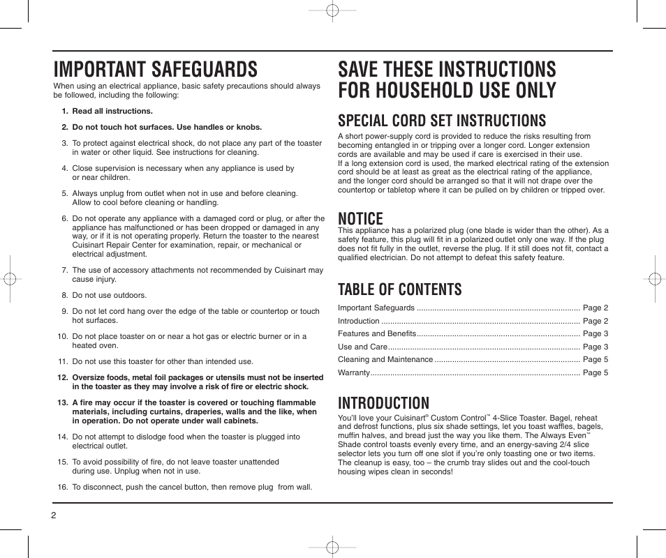 Cuisinart CPT-65M User Manual | Page 2 / 9