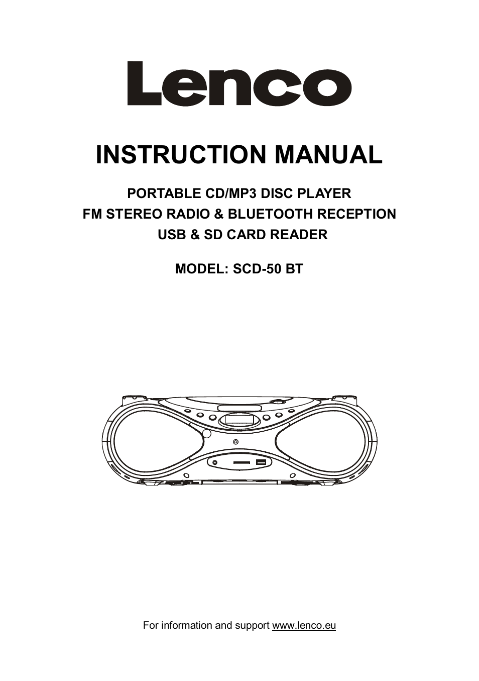 Lenco SCD-50BT User Manual | 44 pages