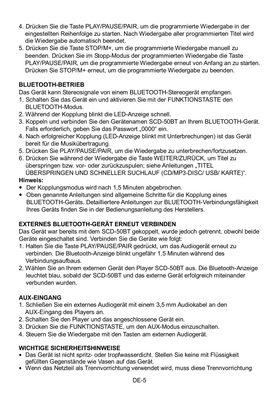 Lenco SCD-50BT User Manual | Page 30 / 44