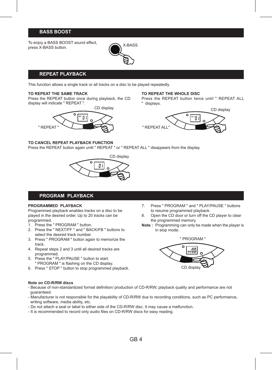 Gb 4 | Lenco SCD-89 CD User Manual | Page 6 / 8