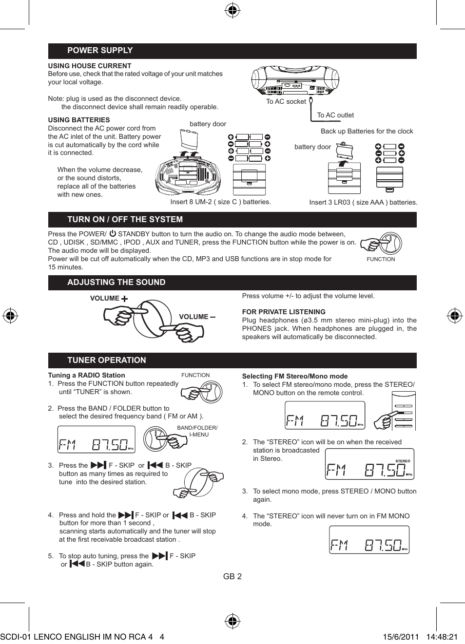 Lenco SCDi-01 User Manual | Page 4 / 10