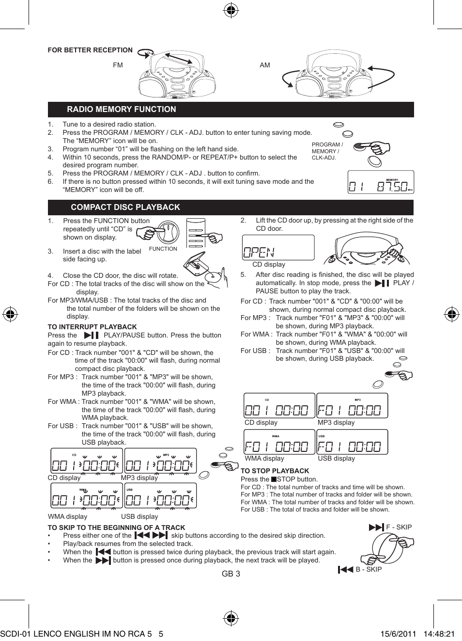 Lenco SCDi-01 User Manual | Page 5 / 10