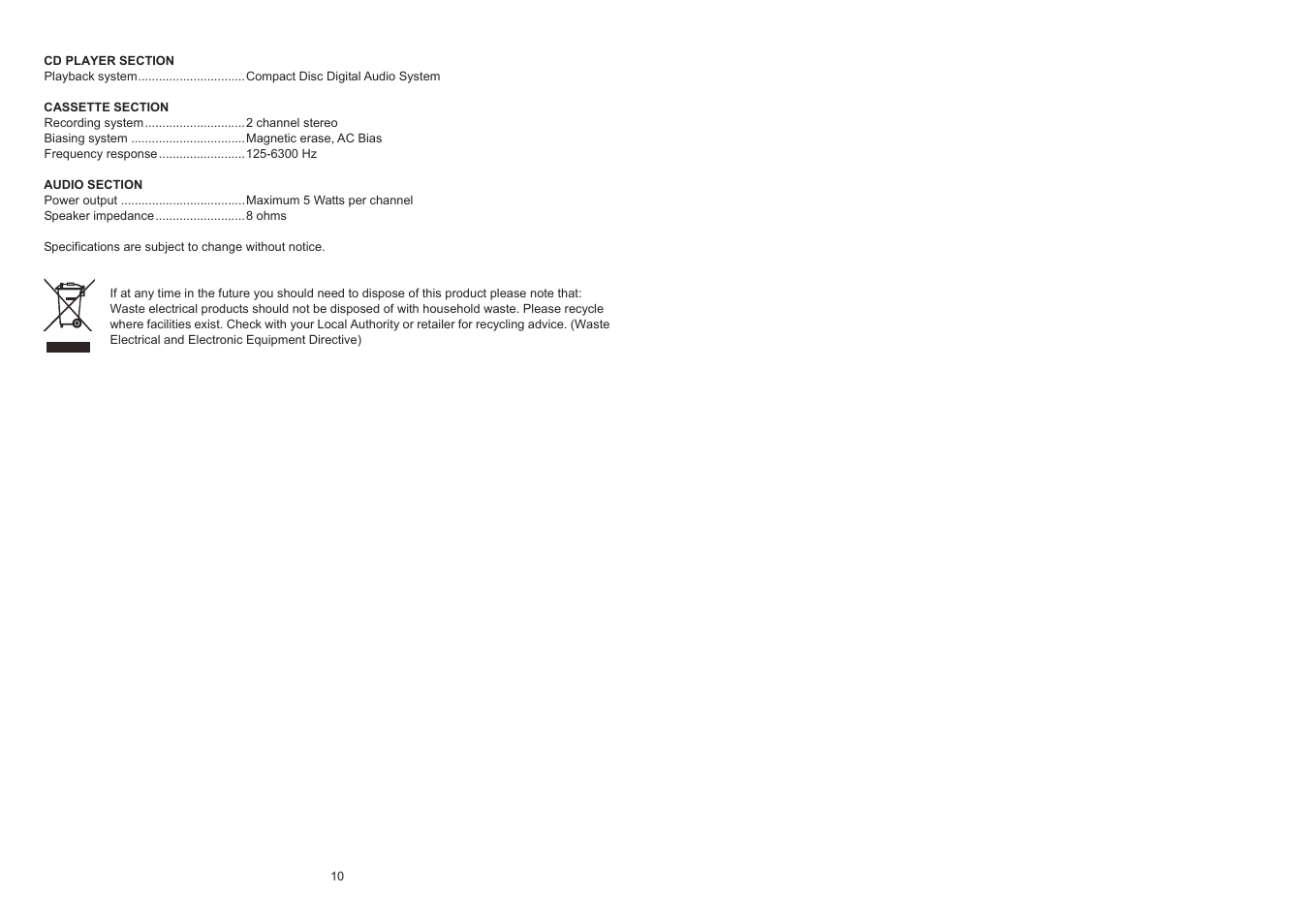 Lenco SCR-1000 User Manual | Page 6 / 6
