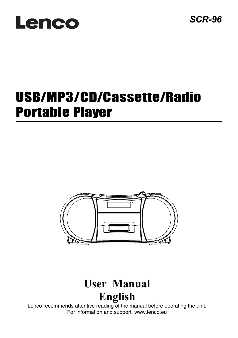 Lenco SCR-96 User Manual | 63 pages