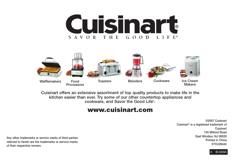 Cuisinart TOB-50 User Manual | Page 24 / 25