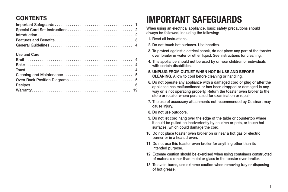 Cuisinart TOB-50 User Manual | Page 3 / 25