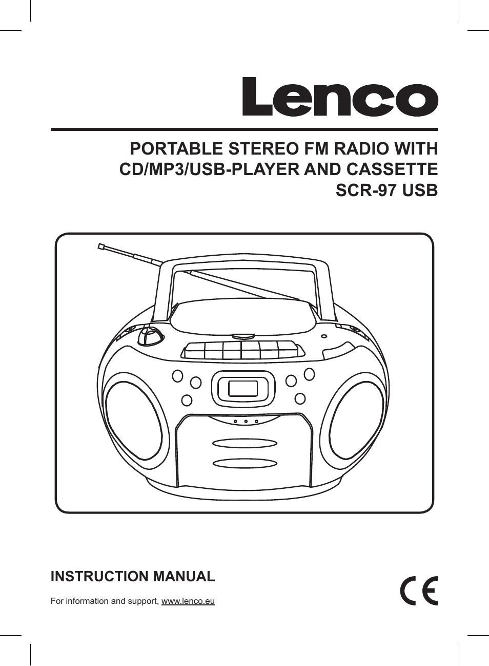 Lenco SCR-97 USB User Manual | 8 pages