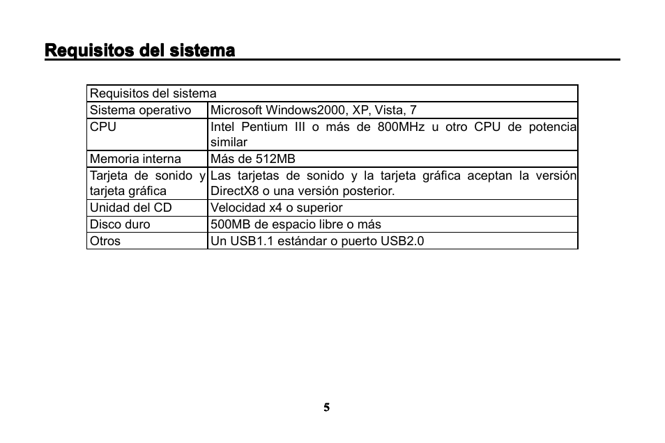 Requisitos | Lenco SPORTCAM-300 User Manual | Page 57 / 128