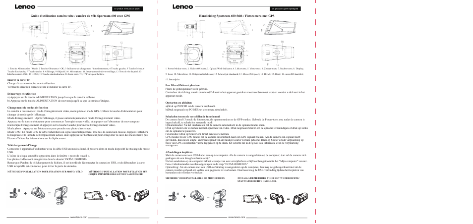 Lenco Sportcam-600 User Manual | Page 2 / 2