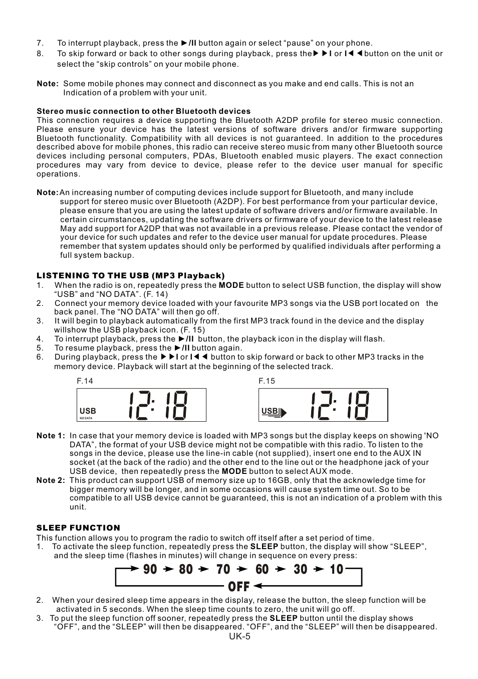 頁面 6 | Lenco SR-03 BT User Manual | Page 6 / 37