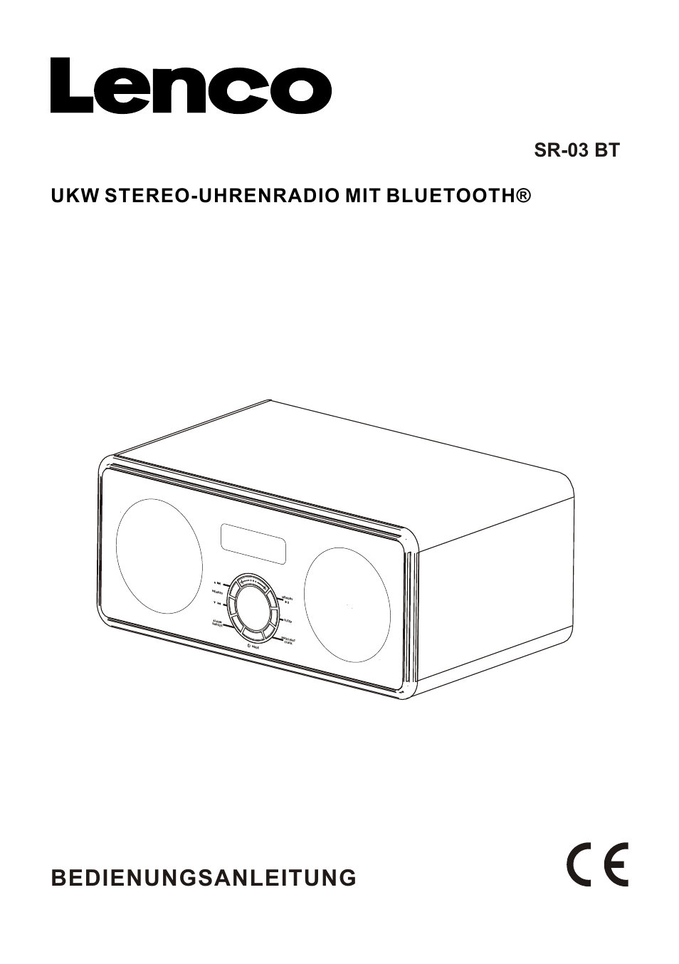 頁面 8, Bedienungsanleitung, Sr-03 bt | Ukw stereo-uhrenradio mit bluetooth | Lenco SR-03 BT User Manual | Page 8 / 37