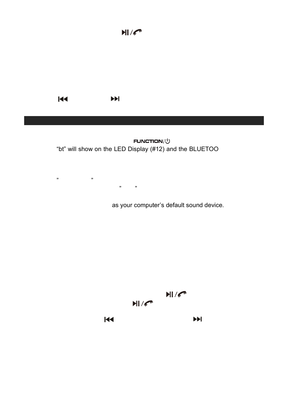Bluetooth operation | Lenco SR-600 BT User Manual | Page 8 / 15