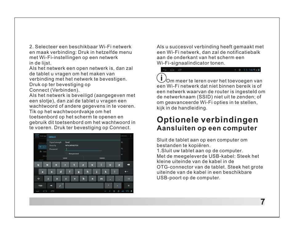 Optionele verbindingen | Lenco TAB-1012 User Manual | Page 30 / 55