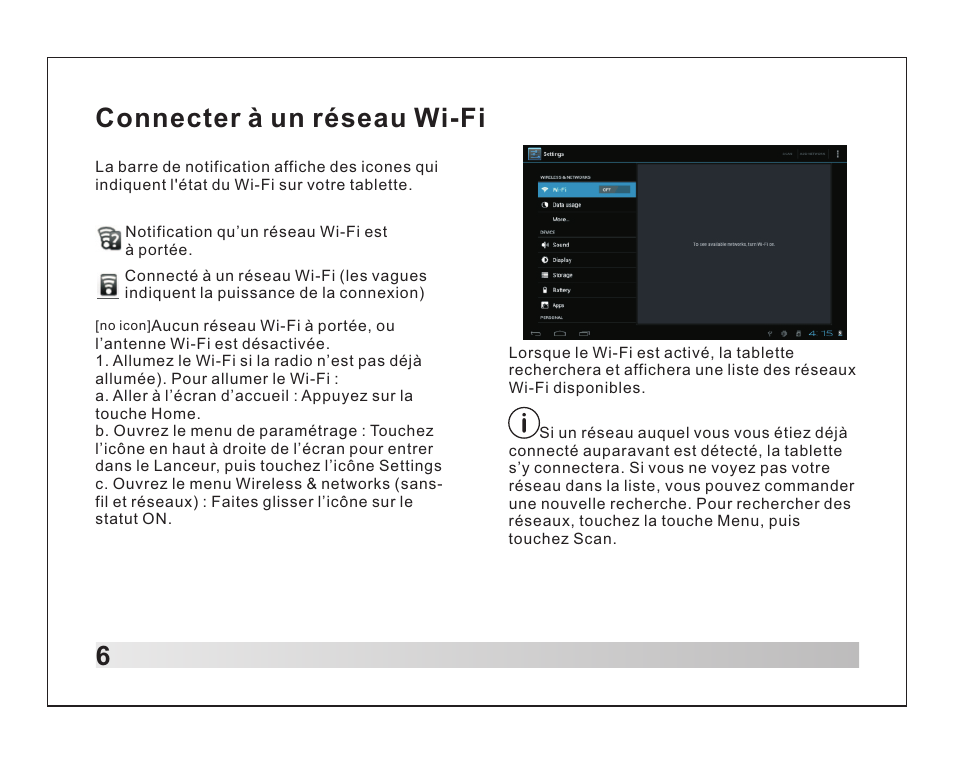 Connecter à un réseau wi-fi | Lenco TAB-1012 User Manual | Page 40 / 55