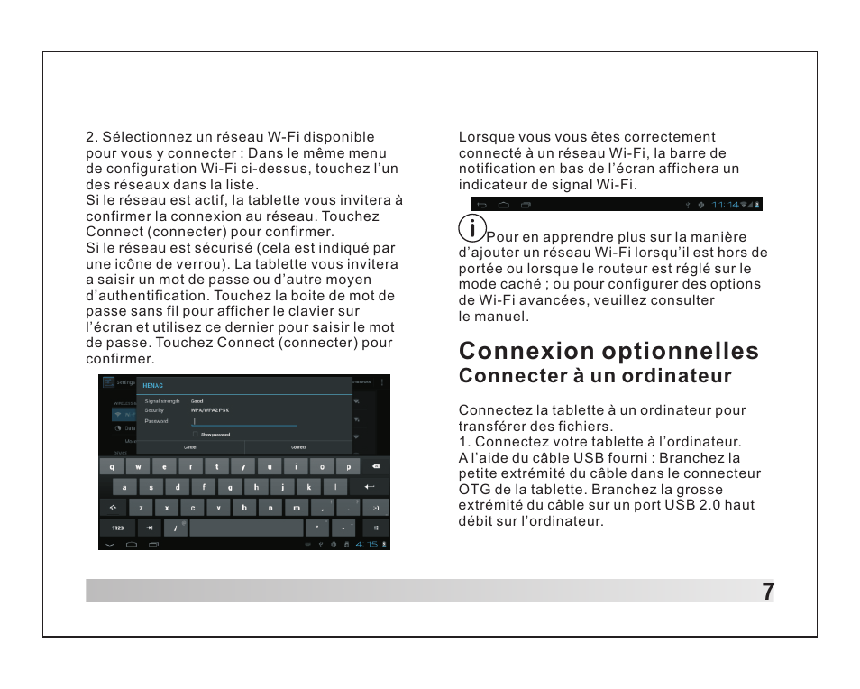 Connexion optionnelles | Lenco TAB-1012 User Manual | Page 41 / 55